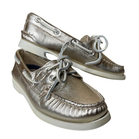 Sperry Top-Sider Metallic Authentic Original Boat Shoe Sneaker Size 5 - Picture 1 of 16